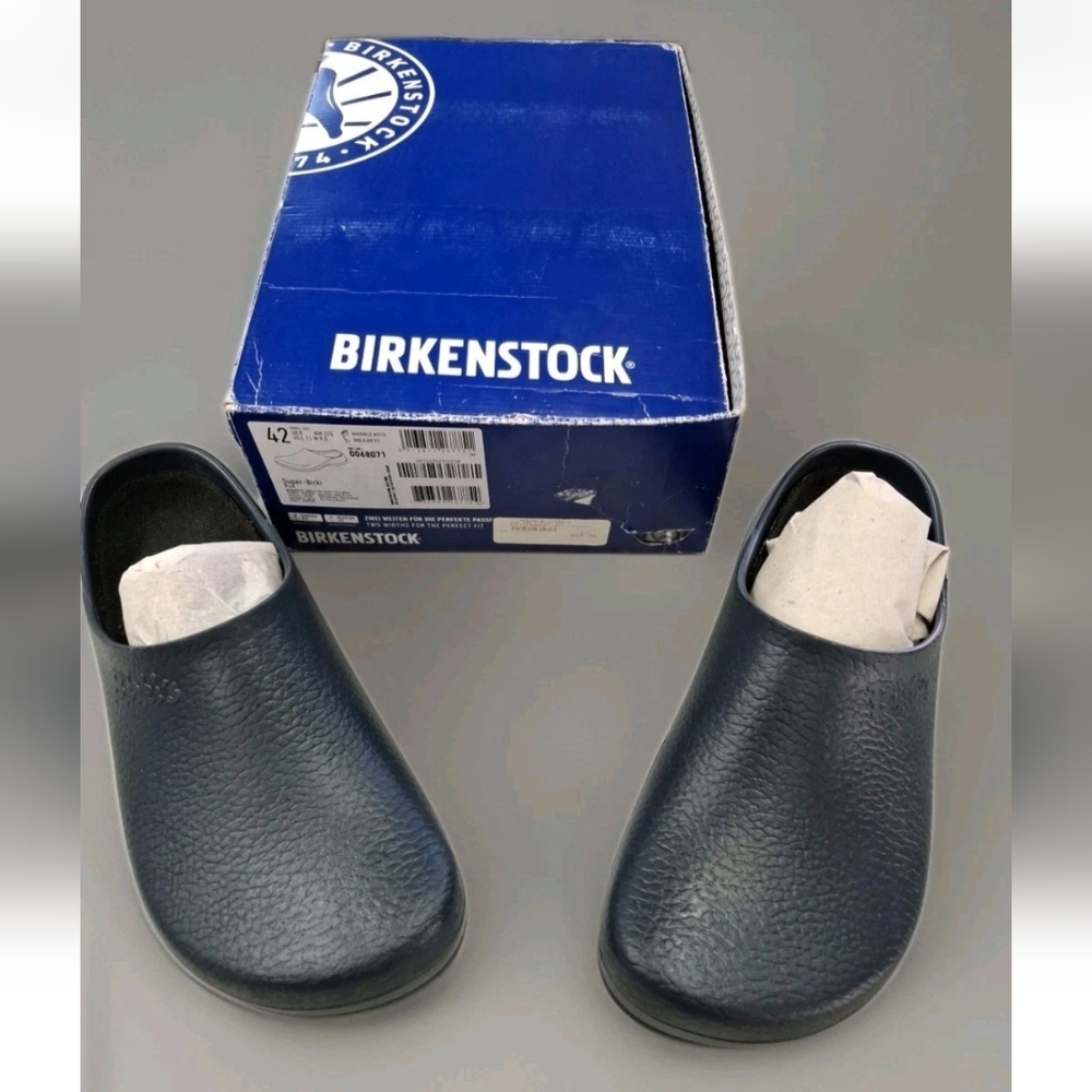 Birkenstock Super Birki Slip On Clogs Blue Sz EU 42. M-9 W-11